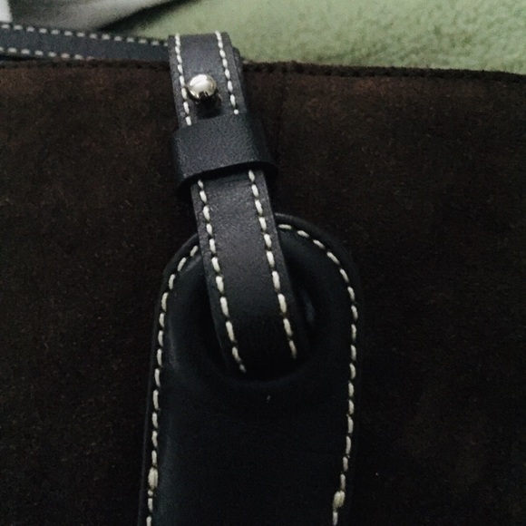 🤎 Ann Taylor Chocolate suede shoulder tote - Picture 10 of 11